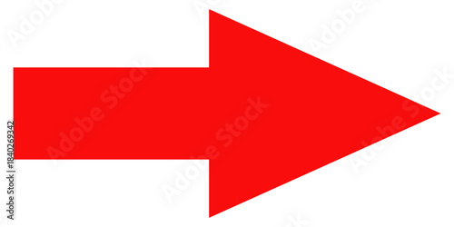 Red Color Right arrow sign. Its a indicator of Right side.
