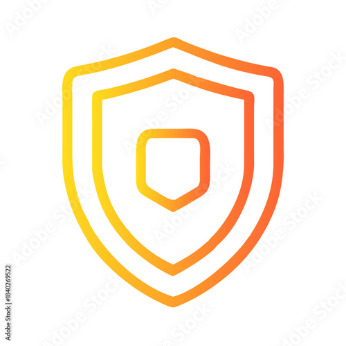 a flat gradient outline icon of a digital privacy for web and graphic design