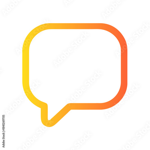 a flat gradient outline icon of a safe communication for web and graphic design