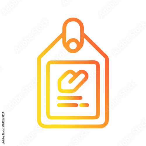 a flat gradient outline icon of a product responsibility for web and graphic design