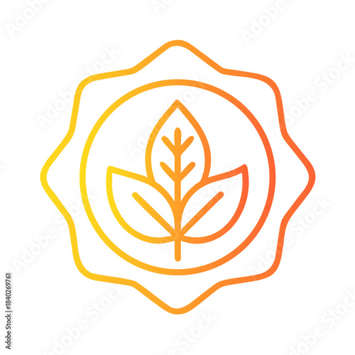 a flat gradient outline icon of a sustainability l for web and graphic design