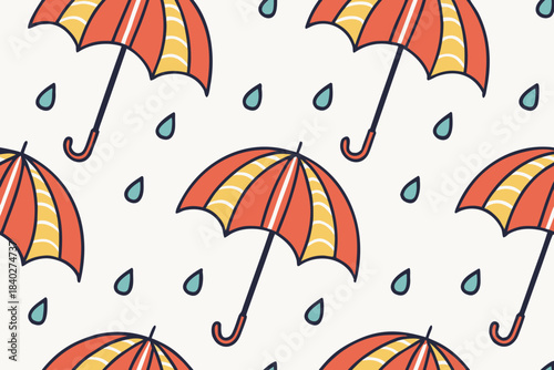 seamless background with umbrellas