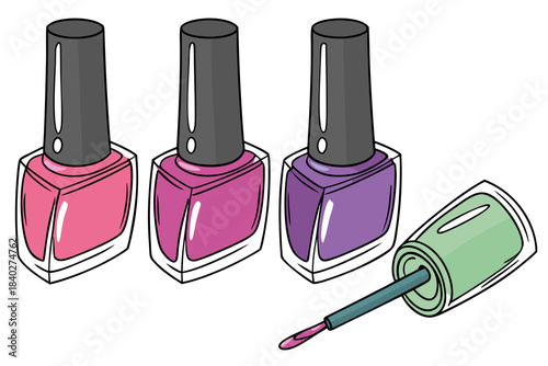set of nail polish