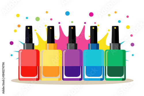 bottles of nail polish