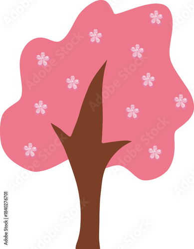 vector illustration of a christmas tree. vector illustration of a sakura tree