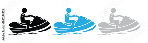 Jet Ski Icon Set