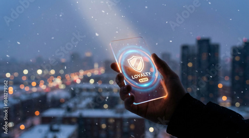 Nightlight Orb Over Cityscape