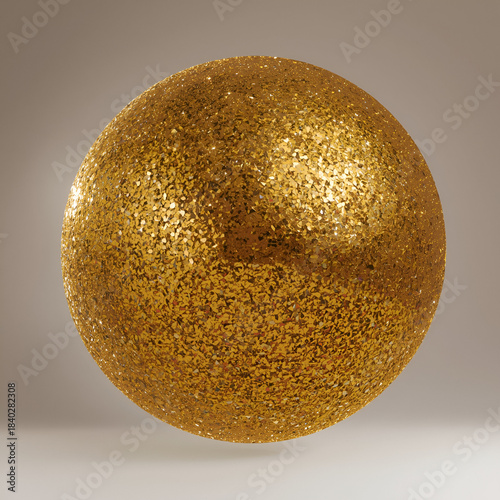 Sparkling Gold Glitter Ornament for Luxury Decor