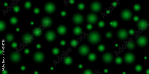 Ethereal Green Orbs Drifting in Cosmic Darkness