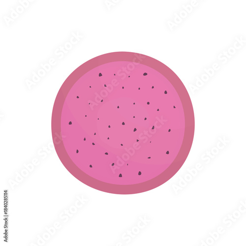 Dragon fruit slice on a white background. Healthy nutrition. Pitaya. Tropical fruits.