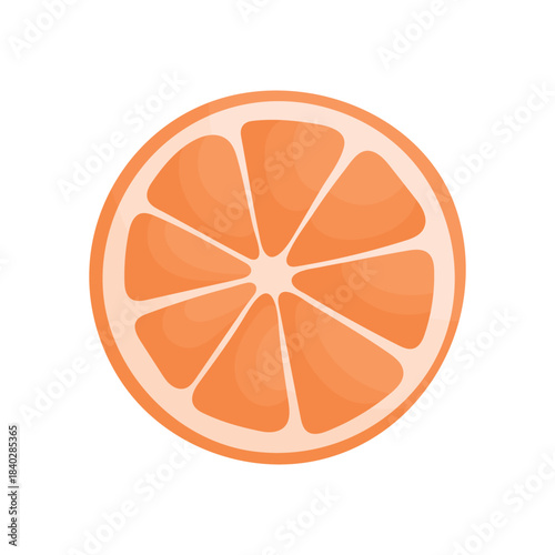 Grapefruit slice on a white background. Healthy eating. Citrus fruits.