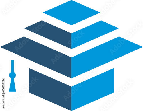  school education graduation hat logo