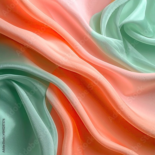 Soft, flowing fabric with ombre colors