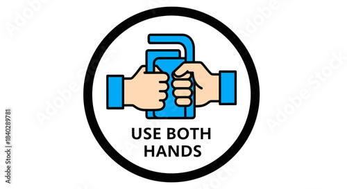 Illustration Depicting The Correct Way To Handle Objects Utilizing Both Hands for Safer Lifting