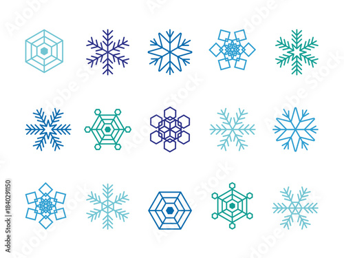 いろいろ雪の結晶セット2