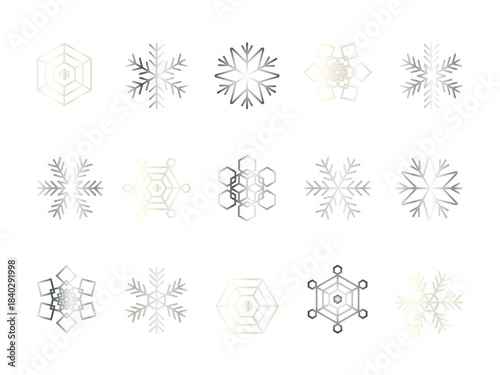 いろいろ雪の結晶セット4