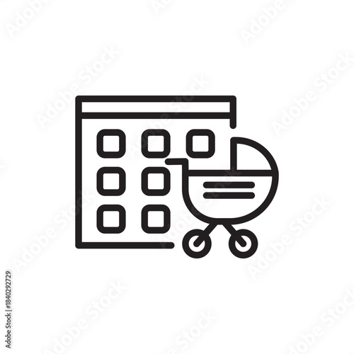Maternity leave icon symbolizing comprehensive parental time off, family support, and essential new child care protection, representing HR benefits, vital work-life balance, and legal compliance.