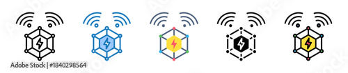Smart Grid multiple style icons set design vector illustration. 