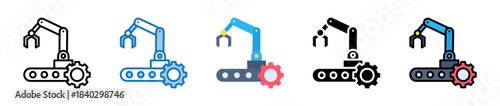 Manufacturing multiple style icons set design vector illustration. 