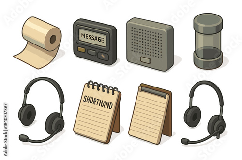 Vintage communication and office tools collection
