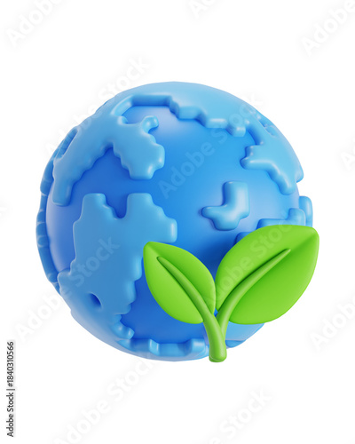 earth globe with green grass