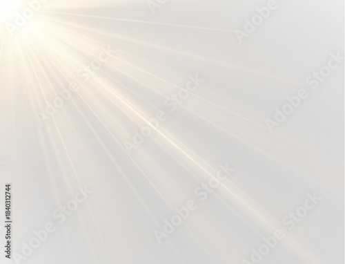  rays of light.Glow bright light star, yellow sun rays,