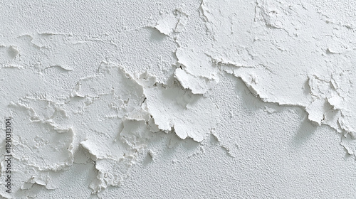 Cracked paint on a wall showing signs of dampness and damage