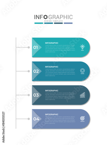 Vector infographic label design template 4-5-6 options or steps. Can be used for process diagram, presentations, workflow layout, banner, flow chart, info graph