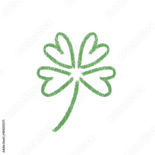 clover illustration vector crayon style 
