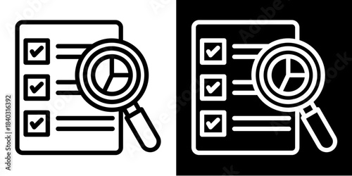 Budget Review Icon Set White Style Collection