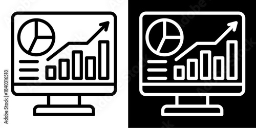 Financial Dashboard Icon Set White Style Collection