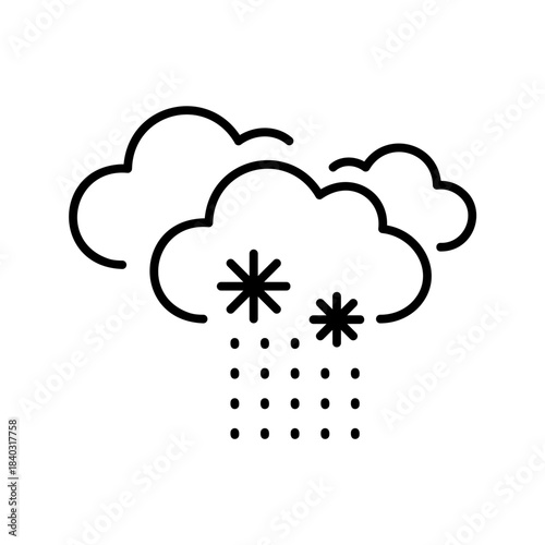 Cloud with falling snow