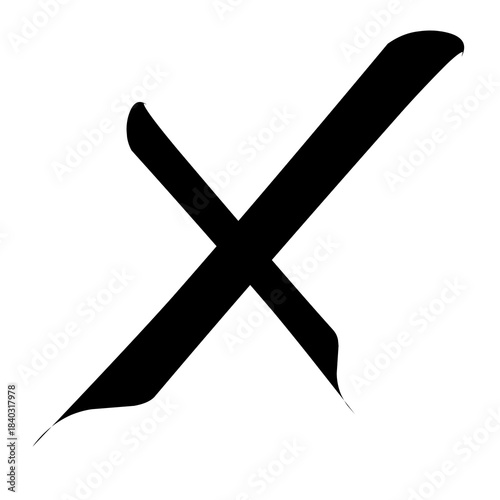 black cross mark icon