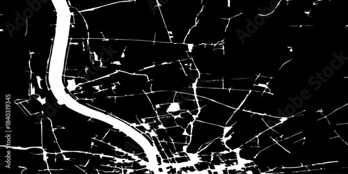 Dark black grunge texture featuring shattered broken glass fragments made with various white scratched cracks, distressed scratches, cracked surfaces, and dramatic impact details.