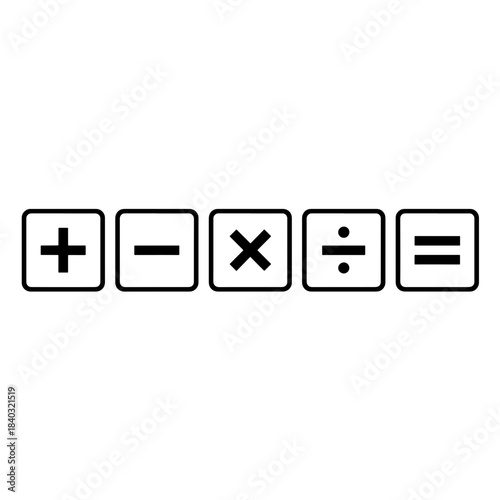 Basic Mathematical Symbols for Calculation and Education