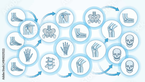 Medical Specialties Infographic – Circular Chart of Hospital Departments Including Cardiology, Neurology, Pediatrics, Surgery, Psychiatry, and More with Icons and Labels