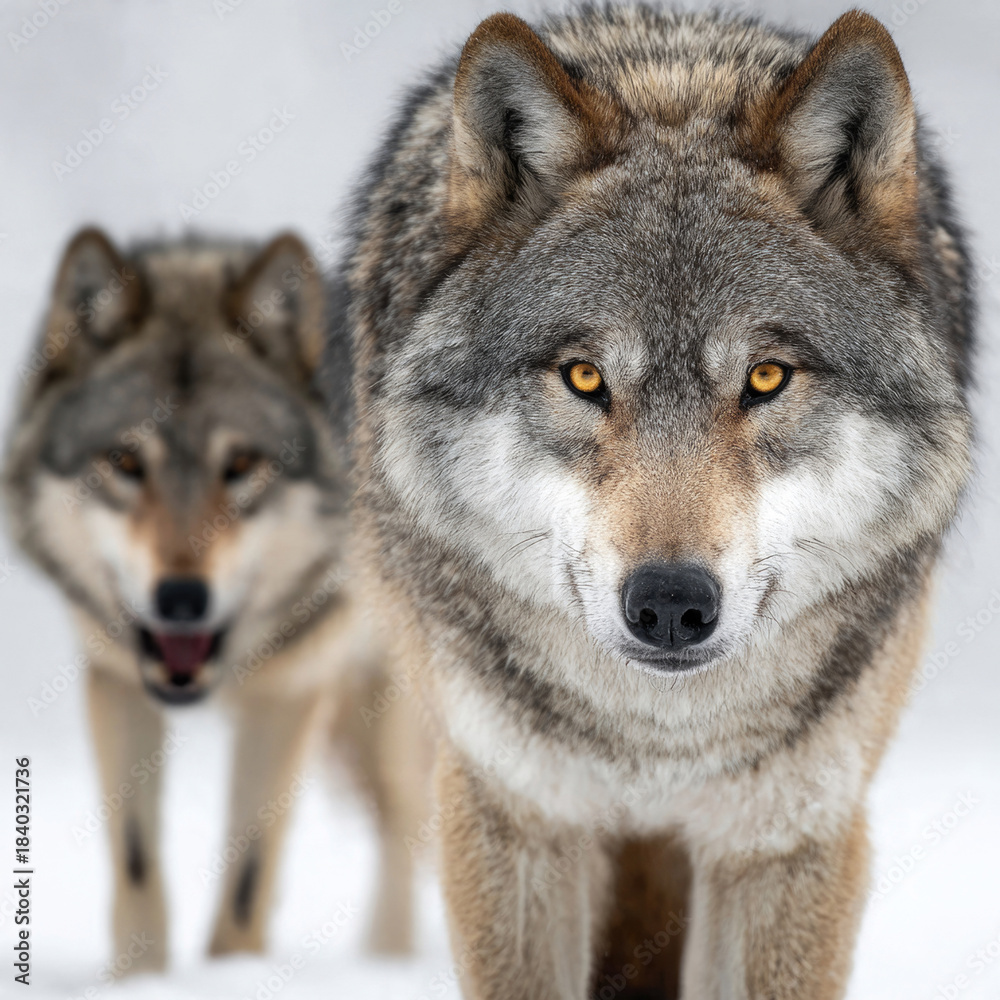 Obraz premium Two Wolves