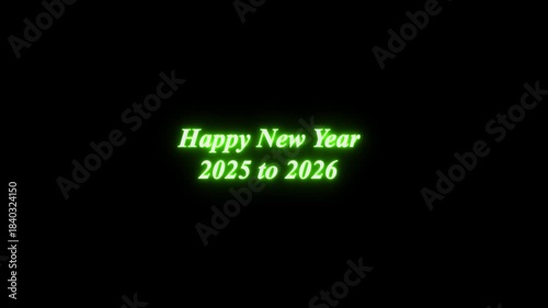Appy New Year Animation Text black Color baground. Great for video introduction 4K Footage and used as a card for New year celebration.