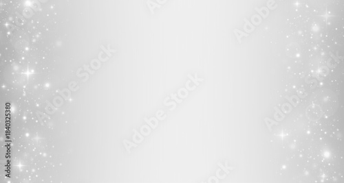 Crystal snowflake and snowfall background with icy glow. Shimmering white winter light and frosty texture.