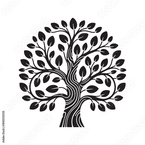 Black Tree of Life Nature, Growth, Rootedness, Ecology, Environment, and Organic Design.
