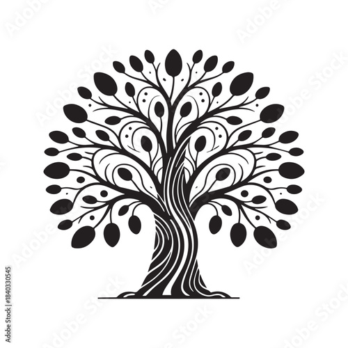Black Tree of Life Nature, Growth, Rootedness, Ecology, Environment, and Organic Design.