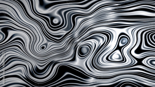 Abstract silver metallic fluid fractal background