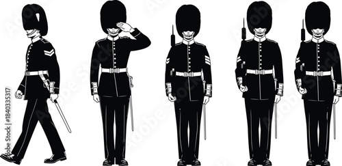 Set of Emergency Vehicle Icons, Including Ambulances, Fire Trucks, and Police Cars, Black and White Vector Silhouettes.t