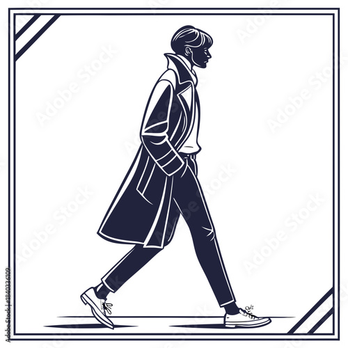 girl in short dress illustration