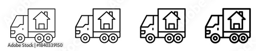 Truck Icon Set Different Style Collection