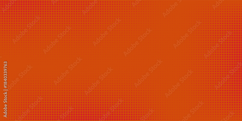 Fototapeta premium Dots halftone orange color pattern gradient texture with technology digital background. Dots pop art comics with summer background.Print