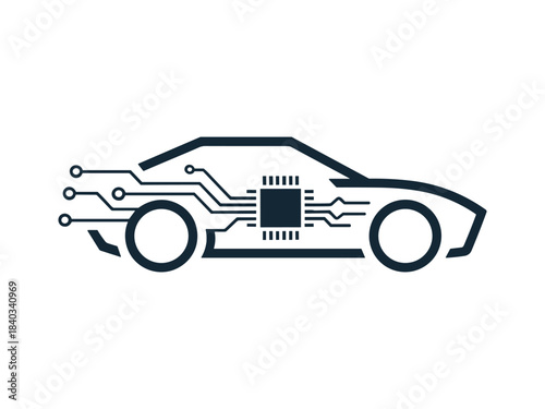 Circuit board car with microchip