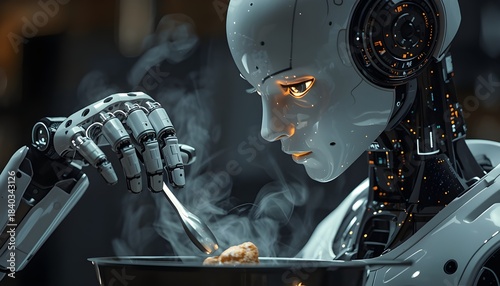 AI Robot eat food