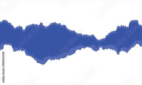 Blue torn paper edge on white background. Rough red torn paper strip with an uneven ripped edge against a white background, useful for design overlays and creative layouts.

