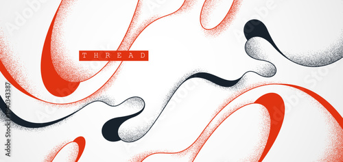 Vector abstract background with minimal curvy lines and textures, lifeform microorganism look like abstraction, flowing fluid shaped threads.